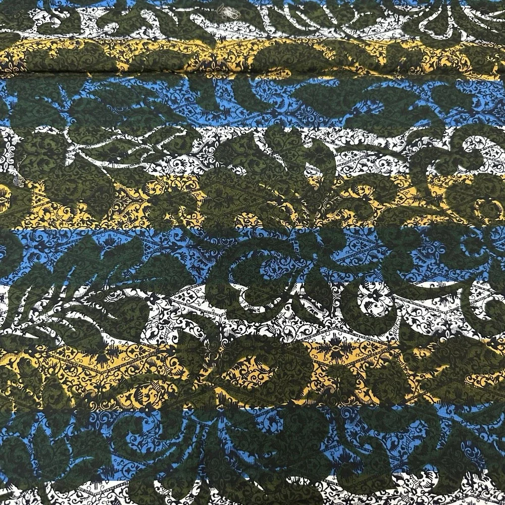 Vtg Retro Hawaiian Tropical Floral Clothing Craft Upholstery Fabric 1+ Yards